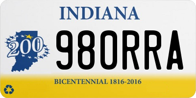 IN license plate 980RRA