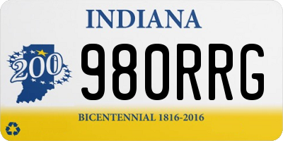 IN license plate 980RRG