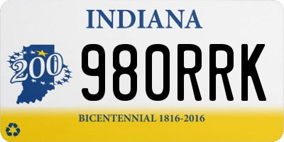 IN license plate 980RRK