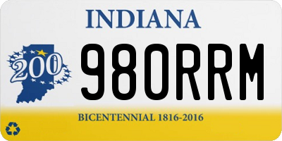 IN license plate 980RRM