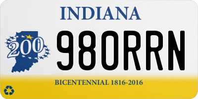 IN license plate 980RRN