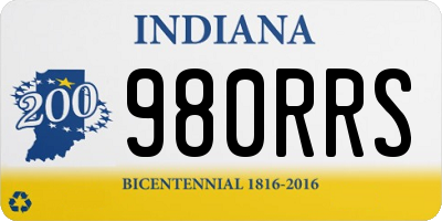 IN license plate 980RRS