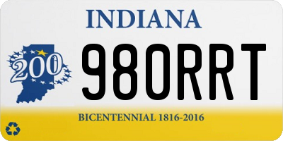 IN license plate 980RRT
