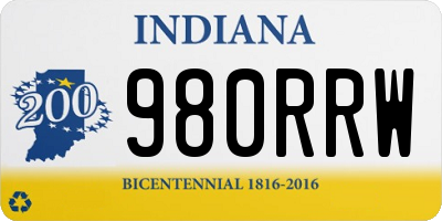 IN license plate 980RRW