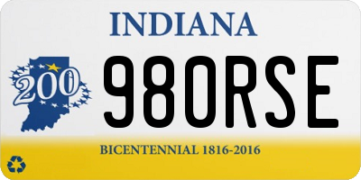 IN license plate 980RSE