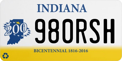 IN license plate 980RSH