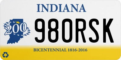 IN license plate 980RSK