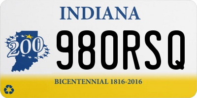 IN license plate 980RSQ