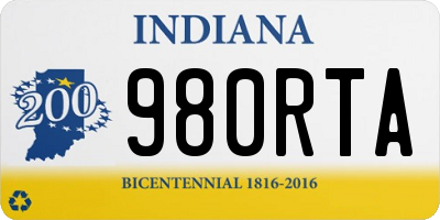 IN license plate 980RTA