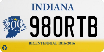 IN license plate 980RTB