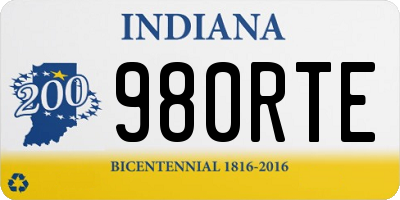 IN license plate 980RTE