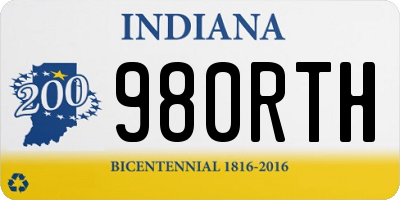 IN license plate 980RTH