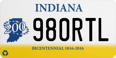 IN license plate 980RTL
