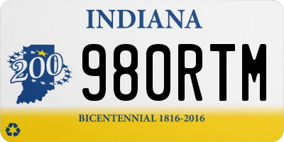 IN license plate 980RTM