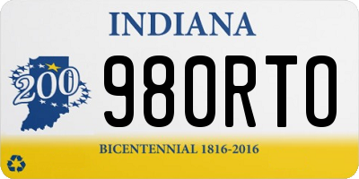 IN license plate 980RTO