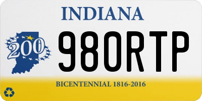 IN license plate 980RTP