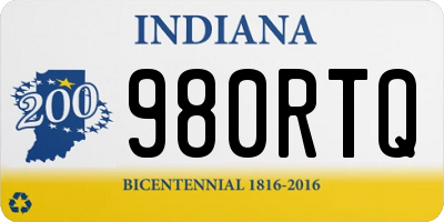 IN license plate 980RTQ