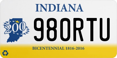IN license plate 980RTU