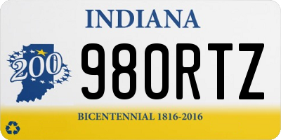 IN license plate 980RTZ