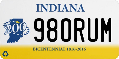 IN license plate 980RUM