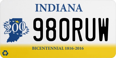 IN license plate 980RUW