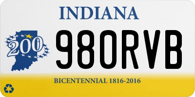 IN license plate 980RVB