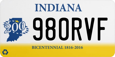 IN license plate 980RVF