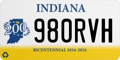 IN license plate 980RVH