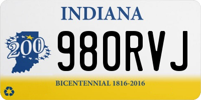 IN license plate 980RVJ