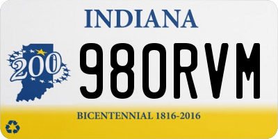 IN license plate 980RVM