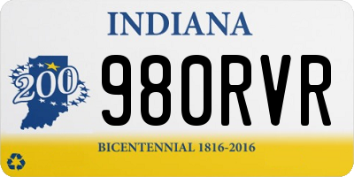 IN license plate 980RVR