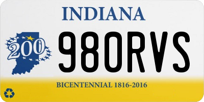 IN license plate 980RVS