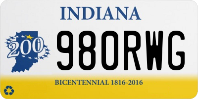 IN license plate 980RWG