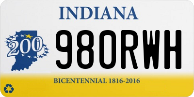 IN license plate 980RWH