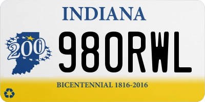 IN license plate 980RWL