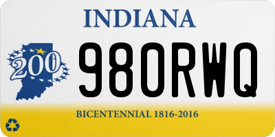 IN license plate 980RWQ