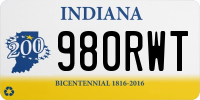 IN license plate 980RWT