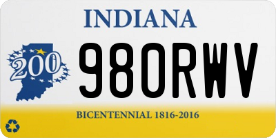 IN license plate 980RWV