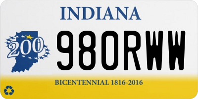 IN license plate 980RWW