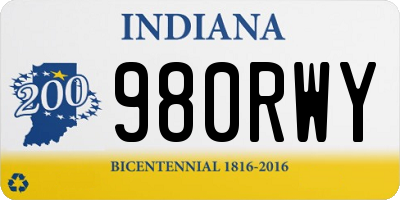 IN license plate 980RWY