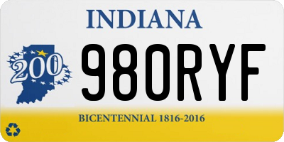 IN license plate 980RYF