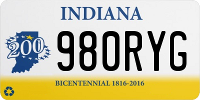 IN license plate 980RYG