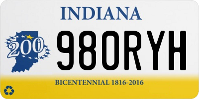IN license plate 980RYH