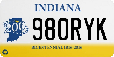 IN license plate 980RYK