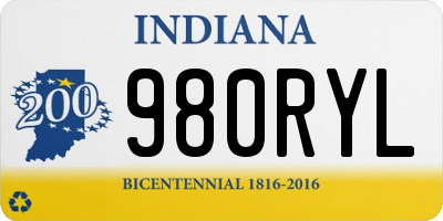 IN license plate 980RYL