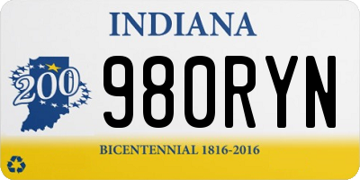 IN license plate 980RYN