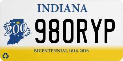 IN license plate 980RYP