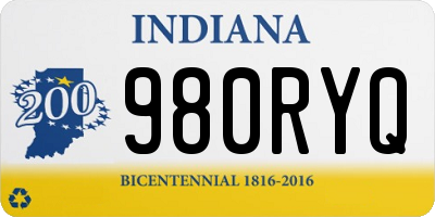 IN license plate 980RYQ