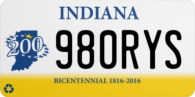 IN license plate 980RYS