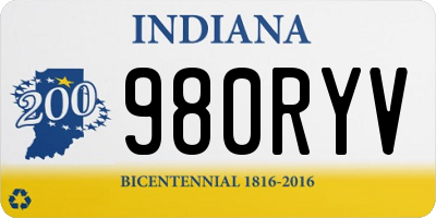 IN license plate 980RYV